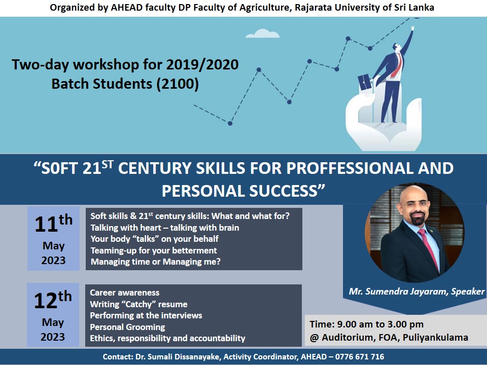 VLE of AgriRUSL Soft Skills Development Training for 2019/2020 batch
